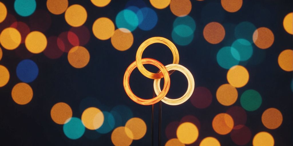 Abstract art merging monogamous and polyamorous symbols together.