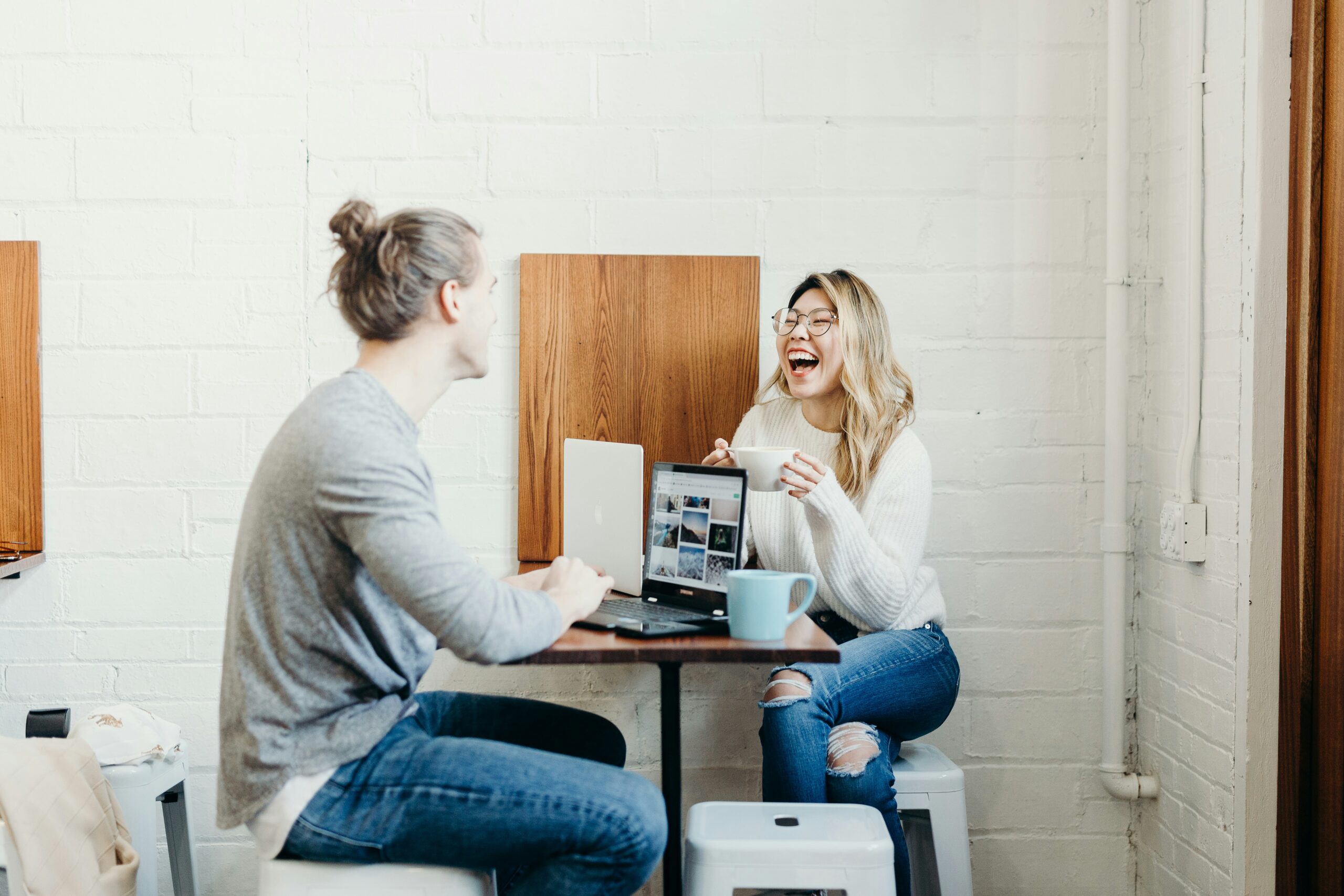 couple sitting at table