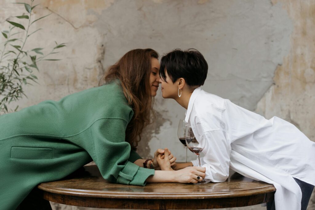 A Couple Kissing Each Other