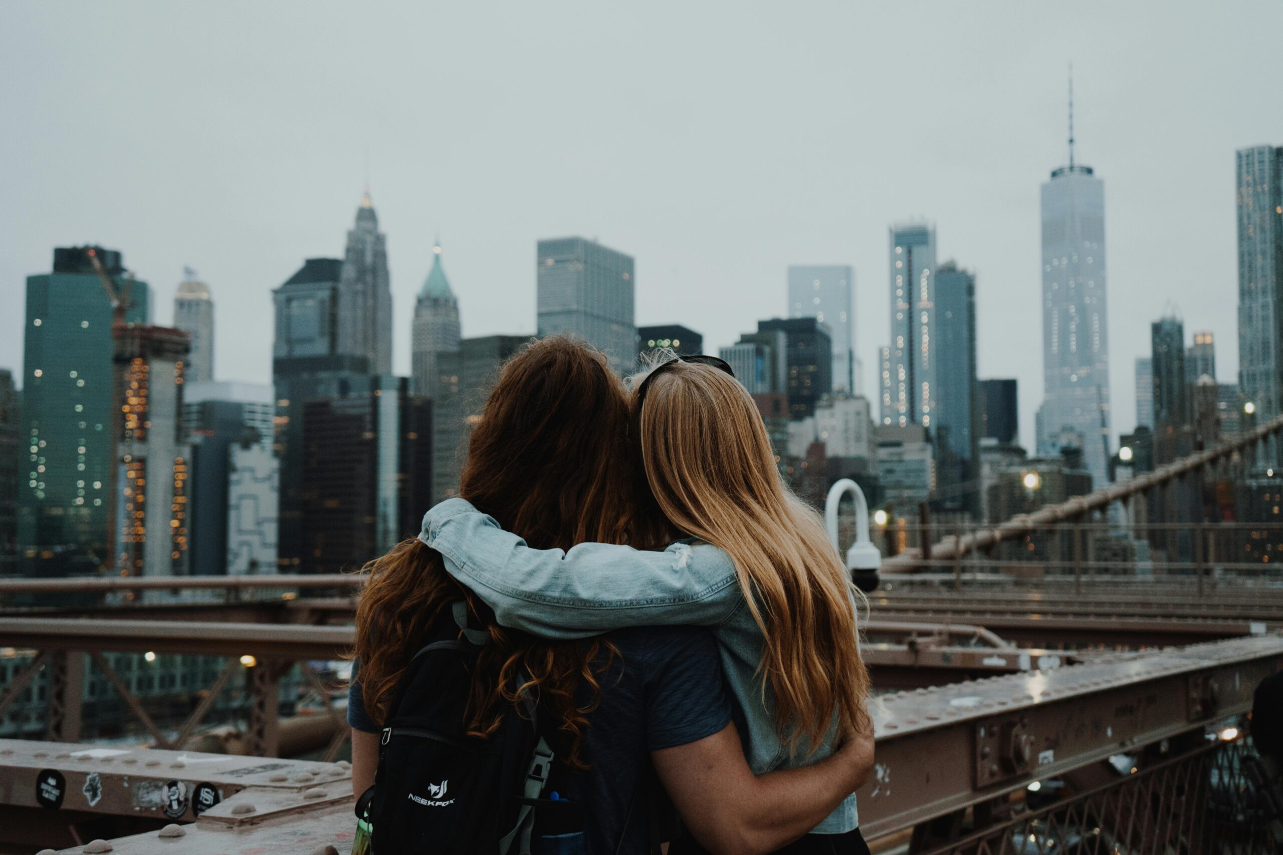 A Couple Enjoying the View of the new York City Skyline