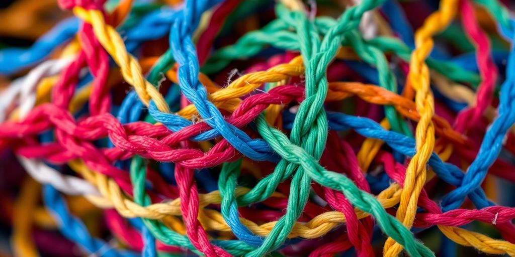 Conflicting relationship paths tangled together.