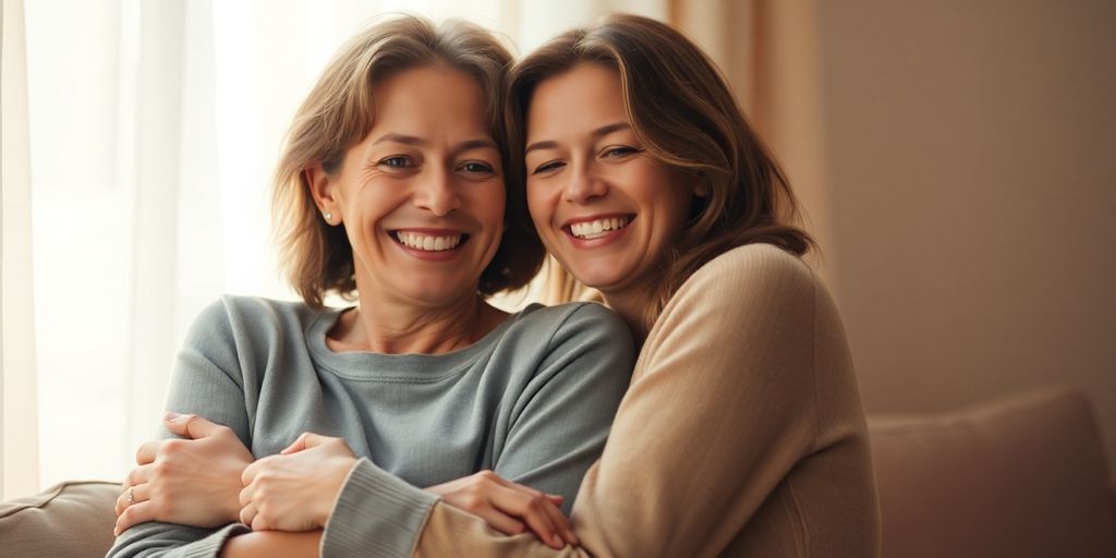 Couple embracing, radiating warmth and connection.