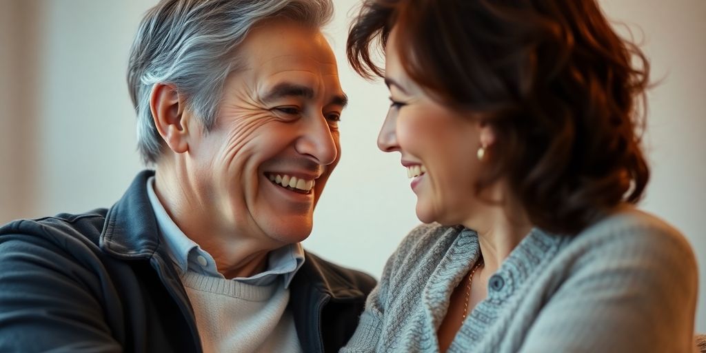 Couple embracing, symbolizing connection and commitment.