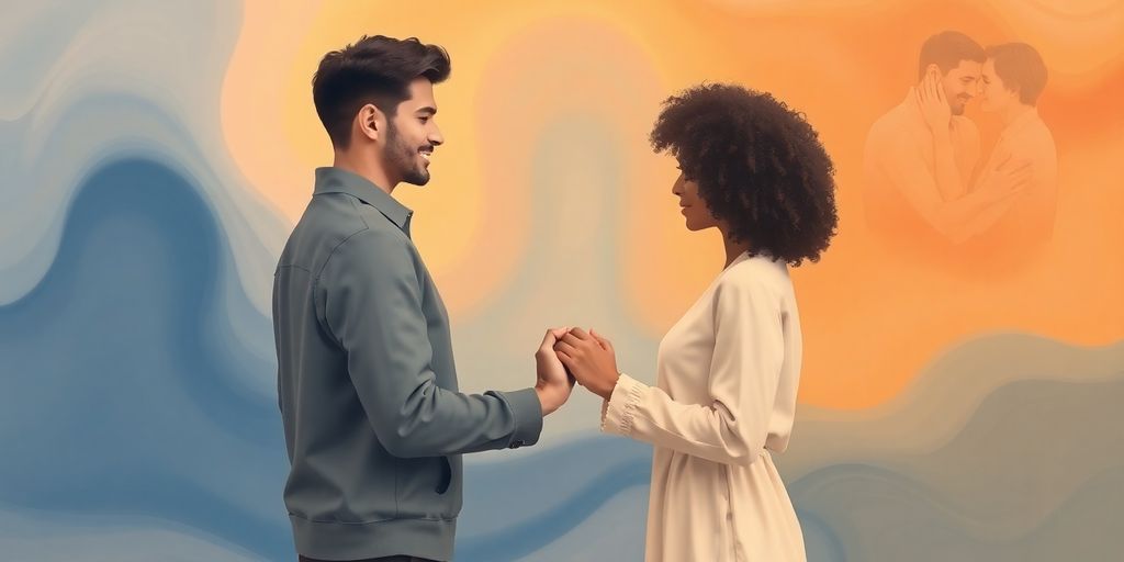 Couple holding hands, diverse relationship styles visualized.