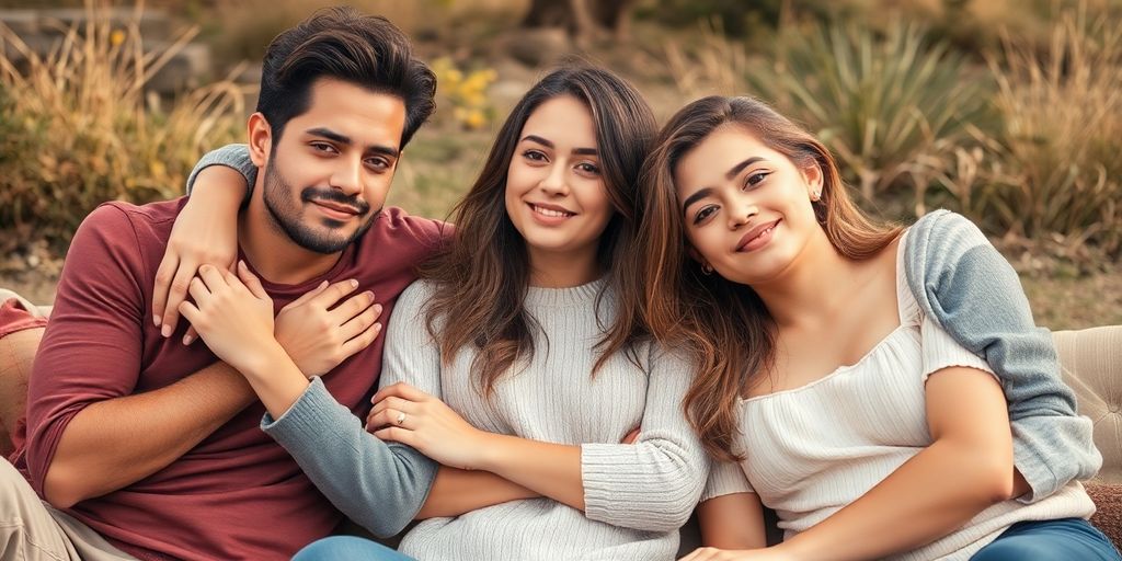 Diverse group embracing each other, suggesting connection.