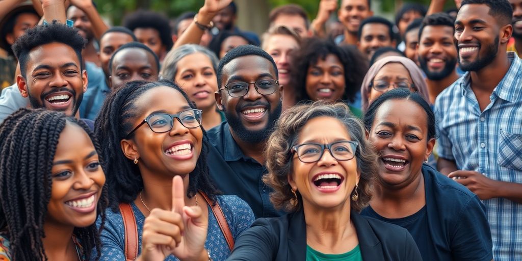 Diverse group engaging in activism.