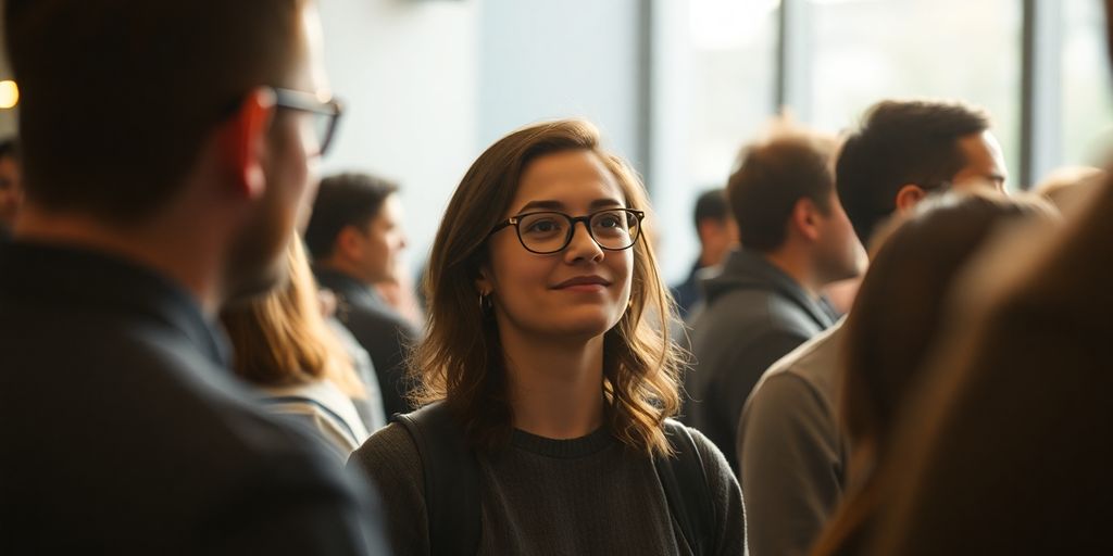 Introvert person thoughtfully interacting in diverse social settings.