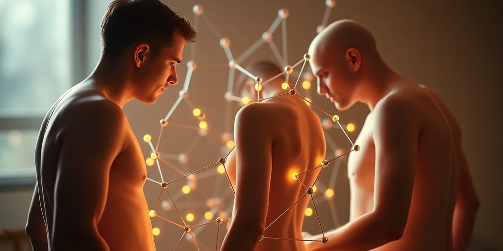 People connecting in a network of love.