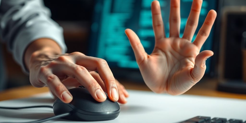 Person navigating online, avoiding red flags.