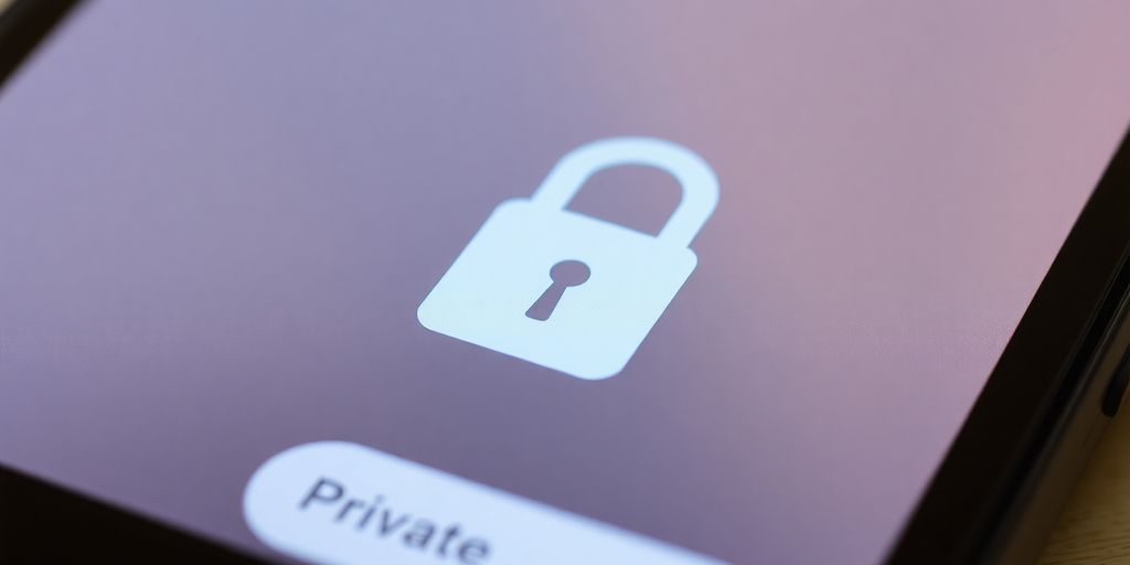 A padlock protecting digital communication.