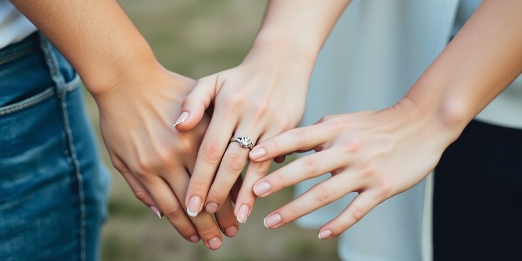 Couple discussing relationship boundaries with calm expressions.