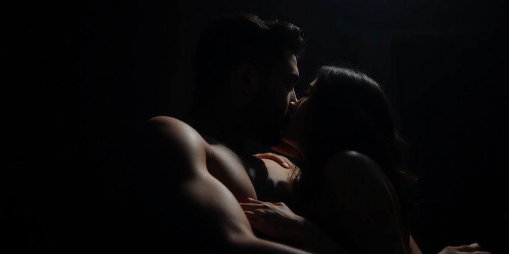 Couple exploring a threesome experience.