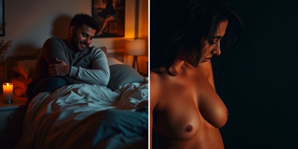 Couple exploring different intimacy styles.