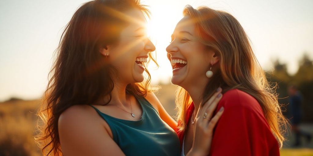 Couple sharing a joyful moment together.