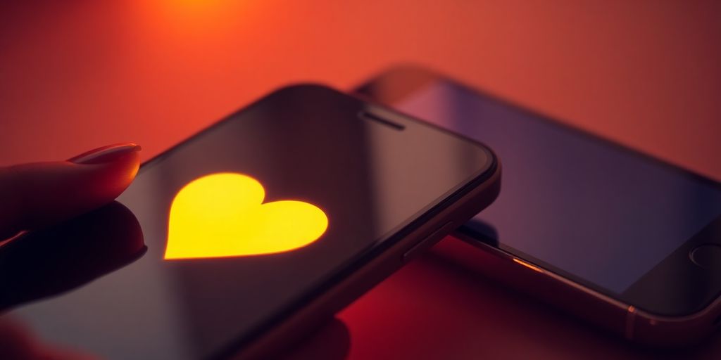 Couple sharing intimate digital messages.