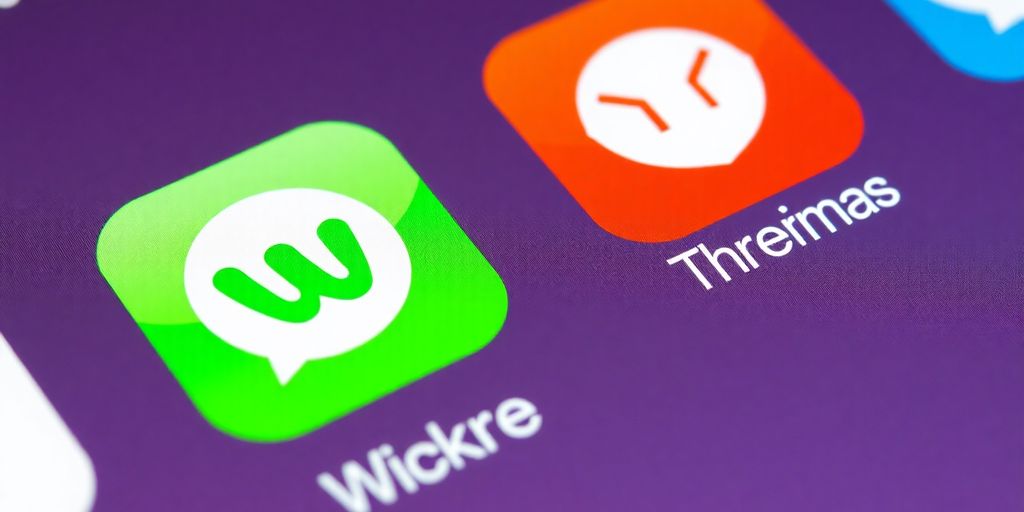 Smartphone displaying secure messaging app icons.