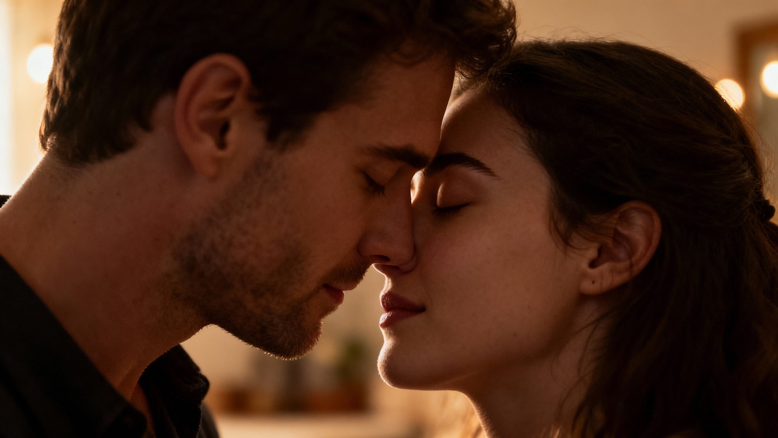 Couple embracing, conveying trust and intimacy.