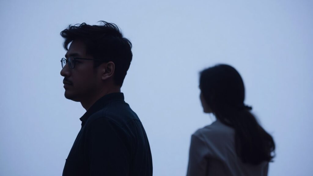 Couple experiencing emotional distance in a marriage.