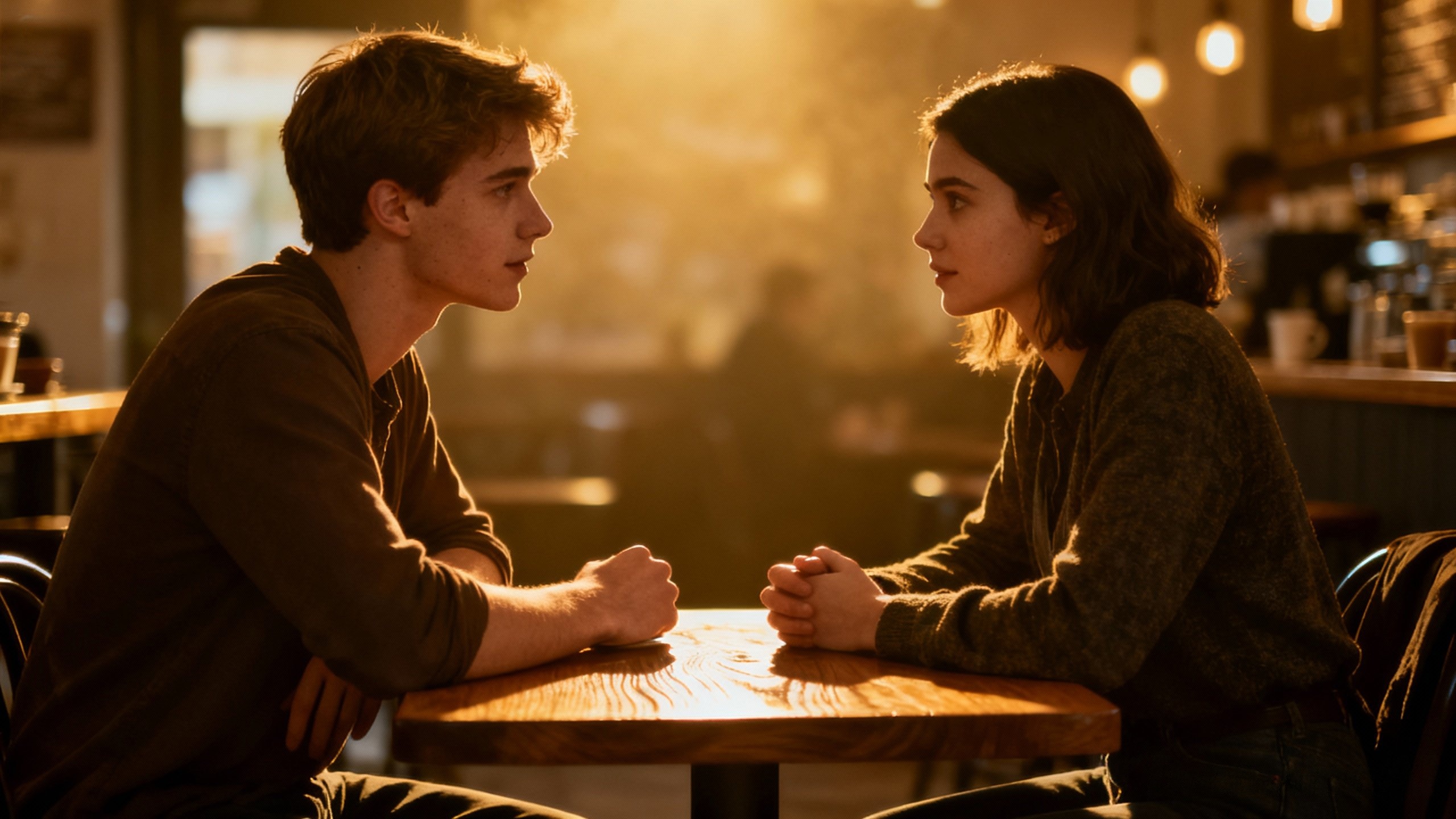 Couple in deep, understanding conversation