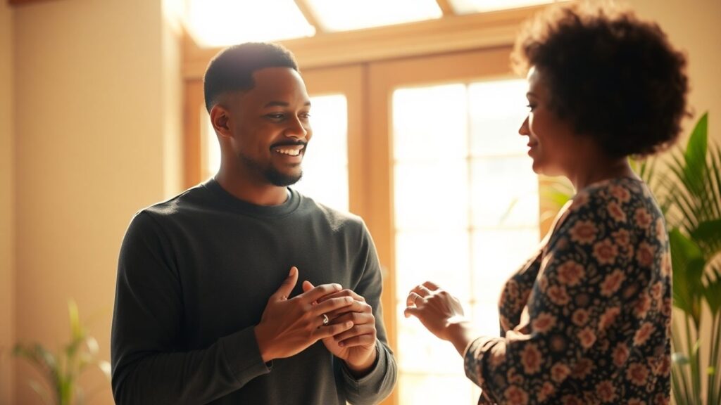 Couple sharing a moment of understanding and connection.