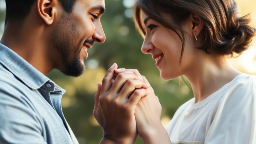 Couple sharing an intimate moment