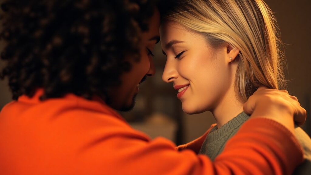 Couple sharing an intimate moment