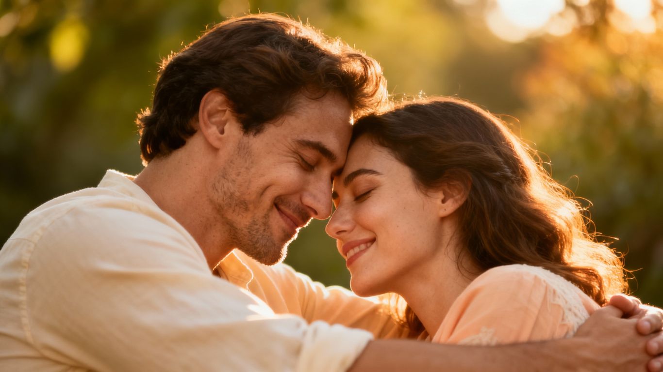 Couples embracing, showing deep connection and love.