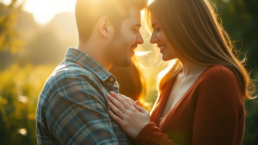 Couples embracing, symbolizing deep connection and harmony.