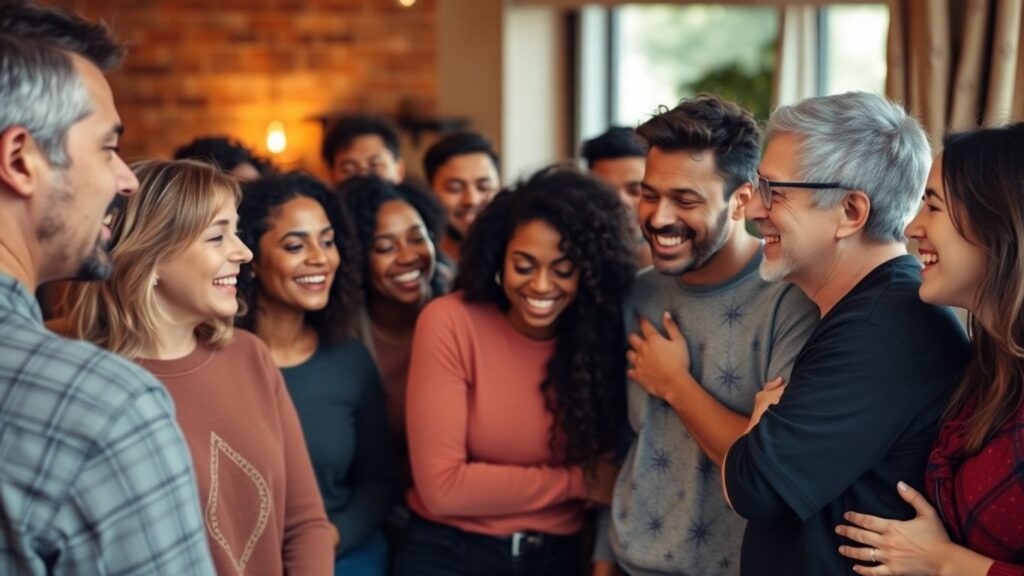 Diverse group in a comfortable setting
