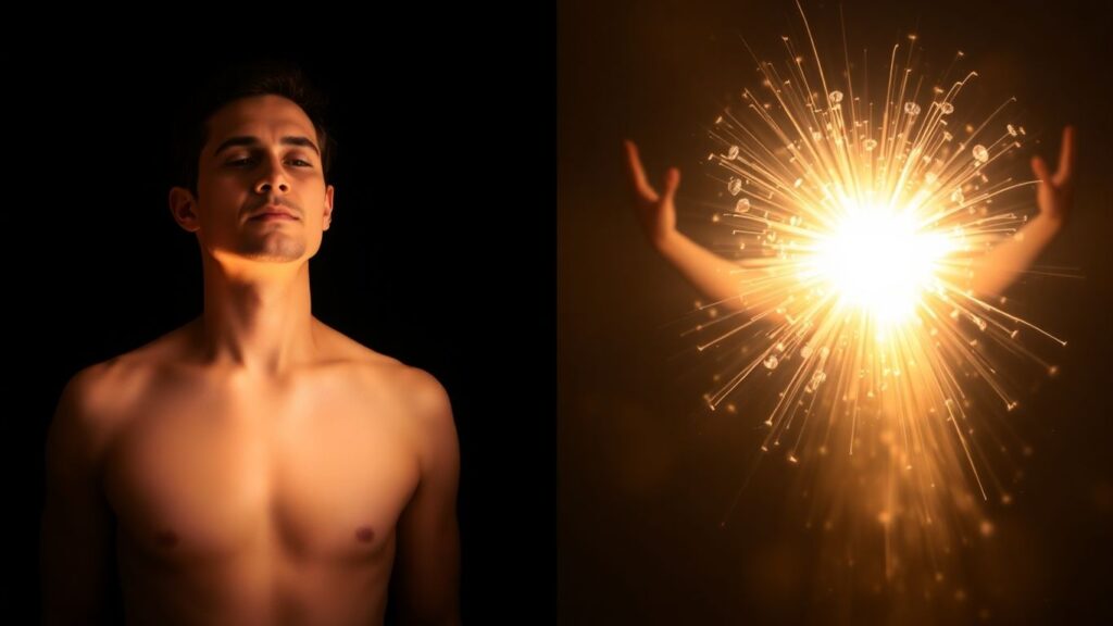 Energy vs. physical orgasm visual comparison