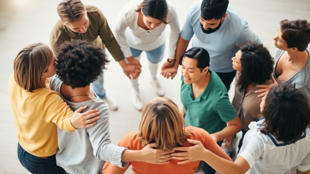 People in a connected, non-hierarchical polyamorous constellation.