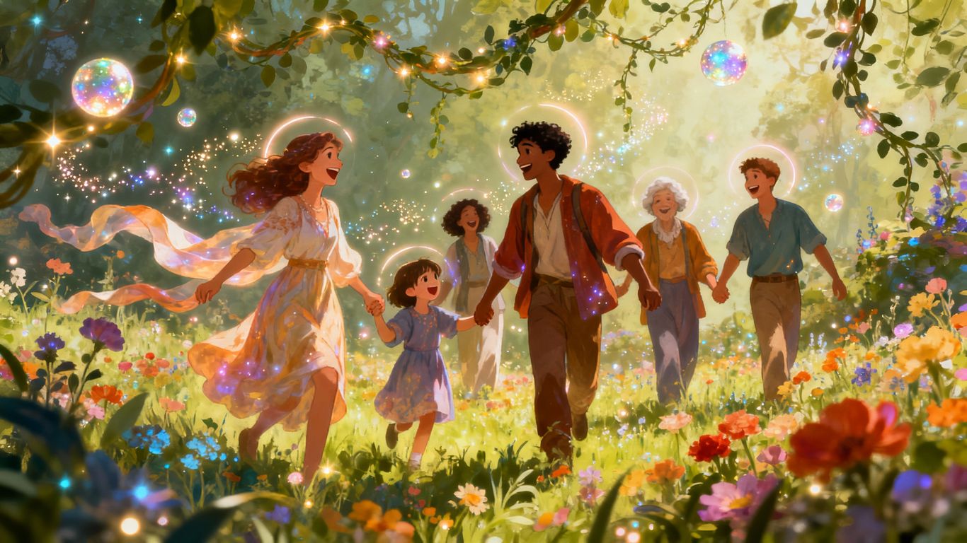 Polyamorous dating, connection, and exploration in a magical setting.