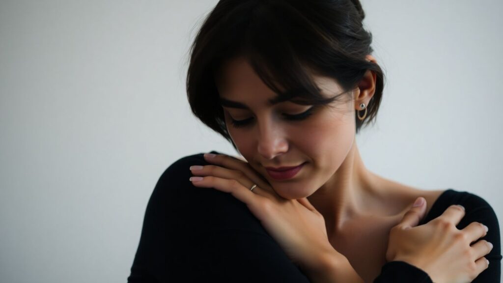 Two people embracing, conveying intimacy.